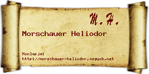 Morschauer Heliodor névjegykártya